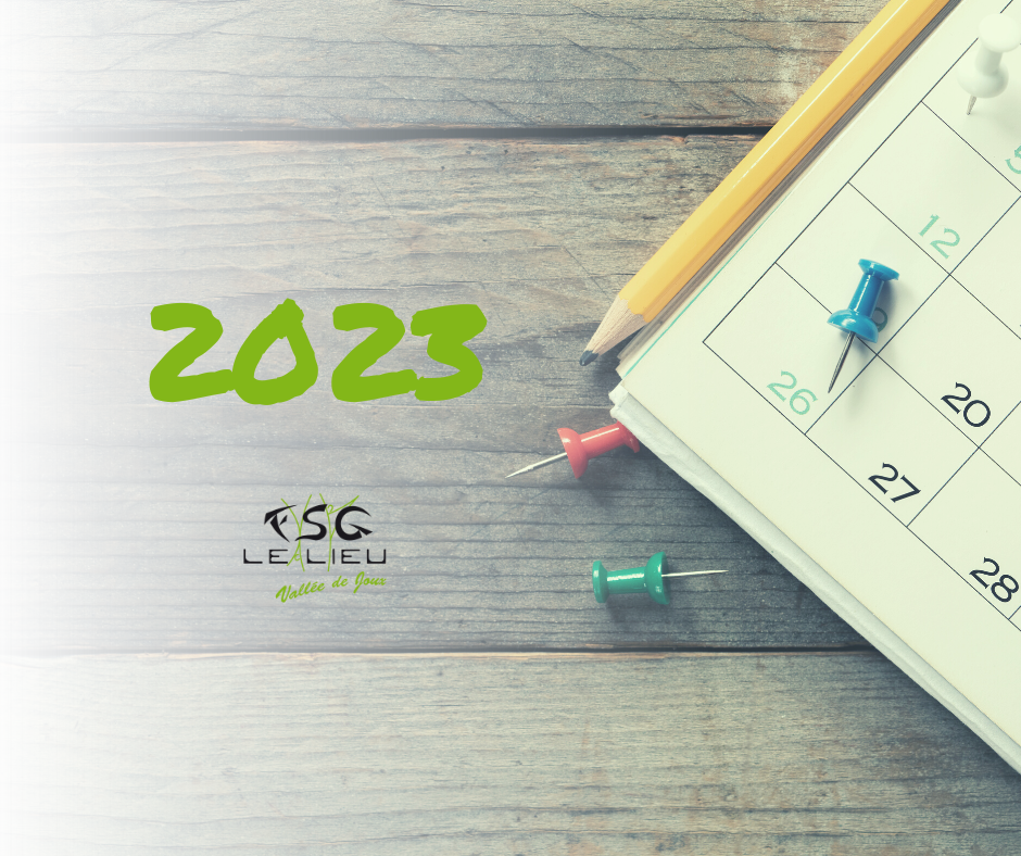 Illustration calendrier 2022 avec logo FSG Le Lieu